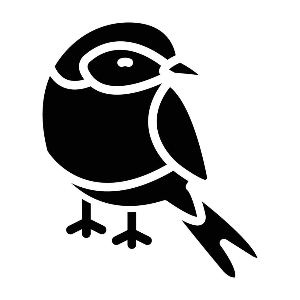 Bird Glyph Icon Design vector