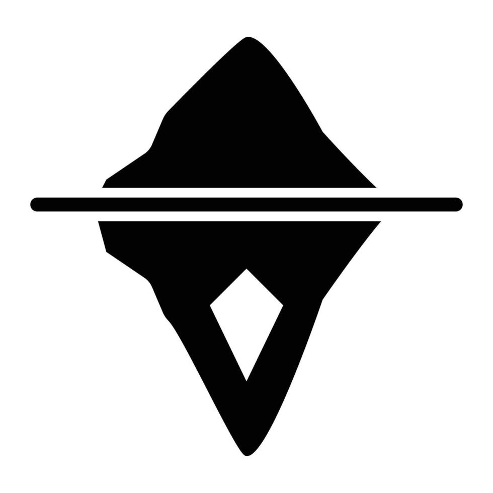 Iceberg Glyph Icon Design vector