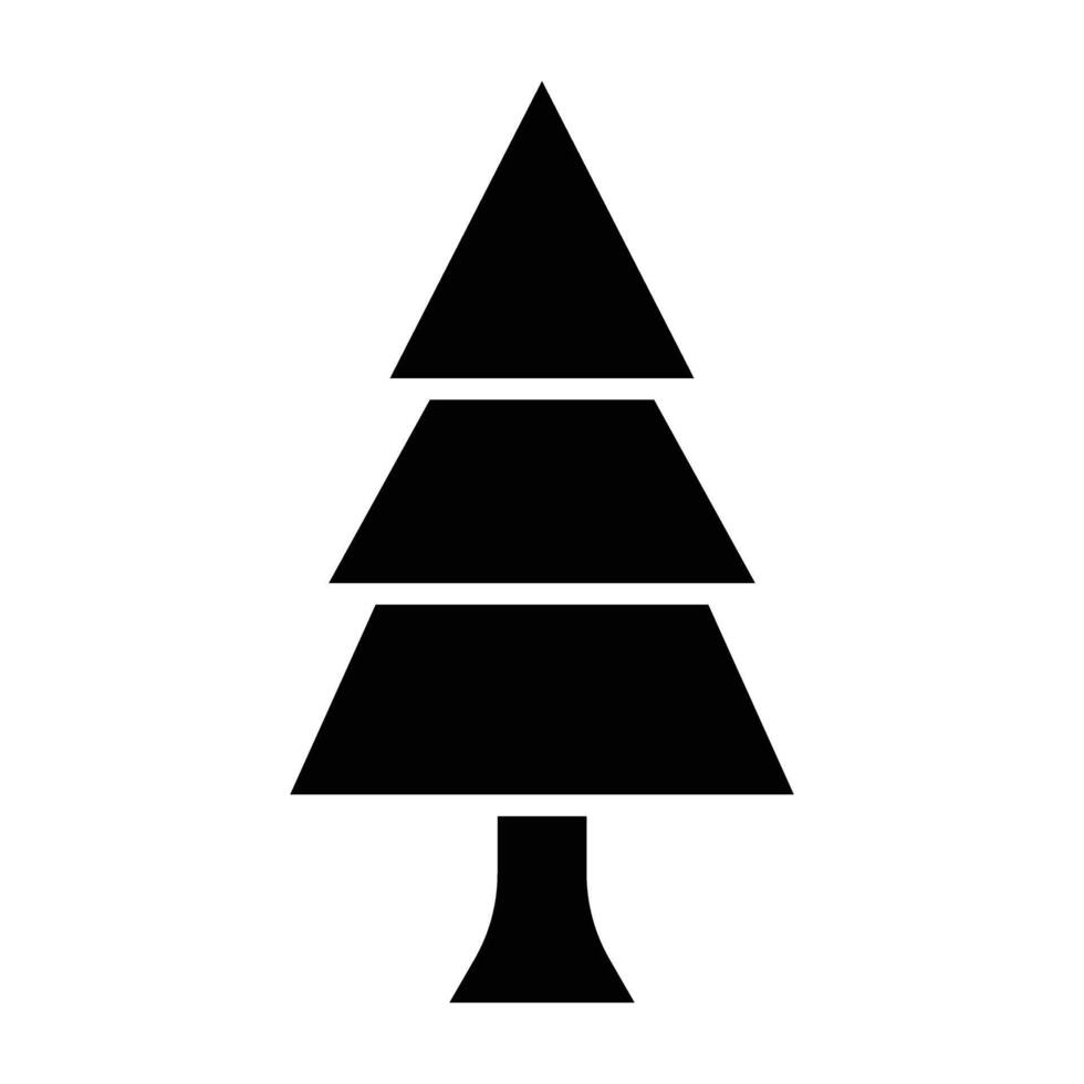 Pine tree Glyph Icon Design vector