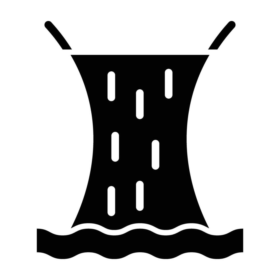 Waterfall Glyph Icon Design vector