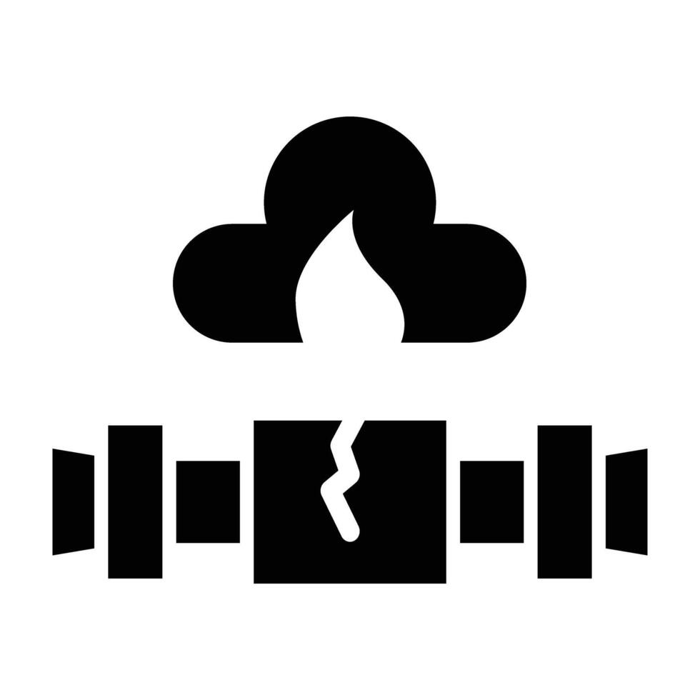 Gas Leak Glyph Icon Design vector