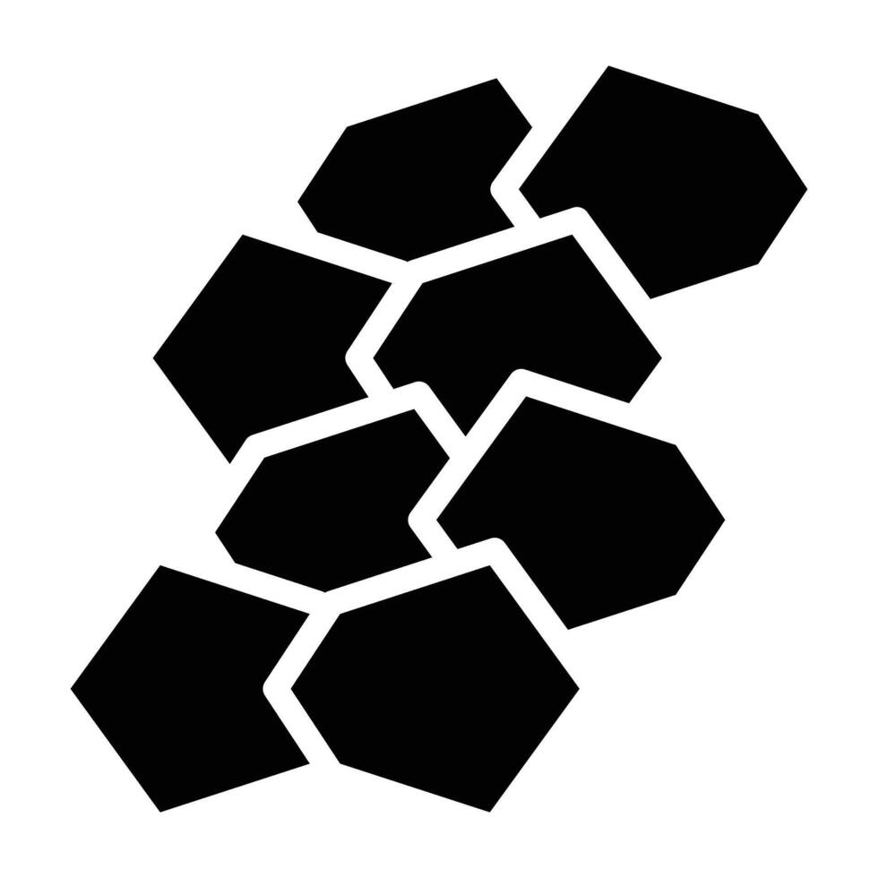 Coal Glyph Icon Design vector
