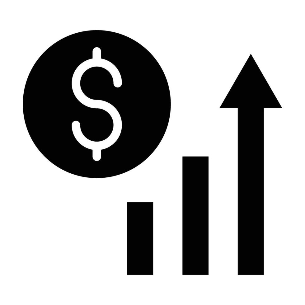 Stocks Glyph Icon Design vector