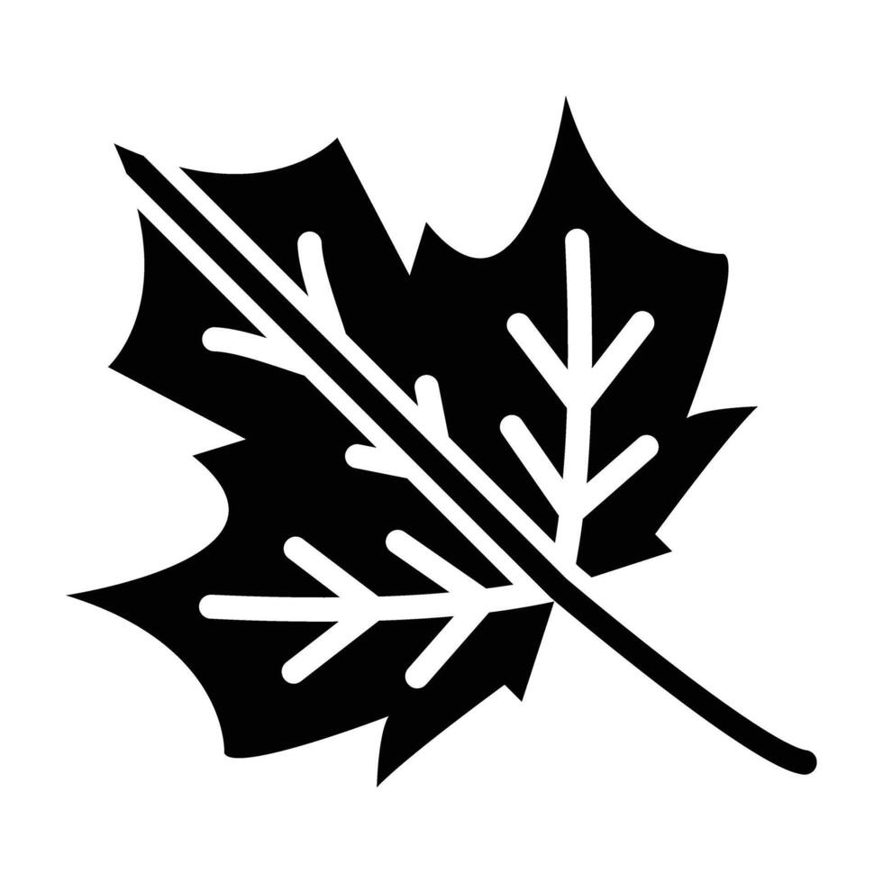 Leaf Glyph Icon Design vector