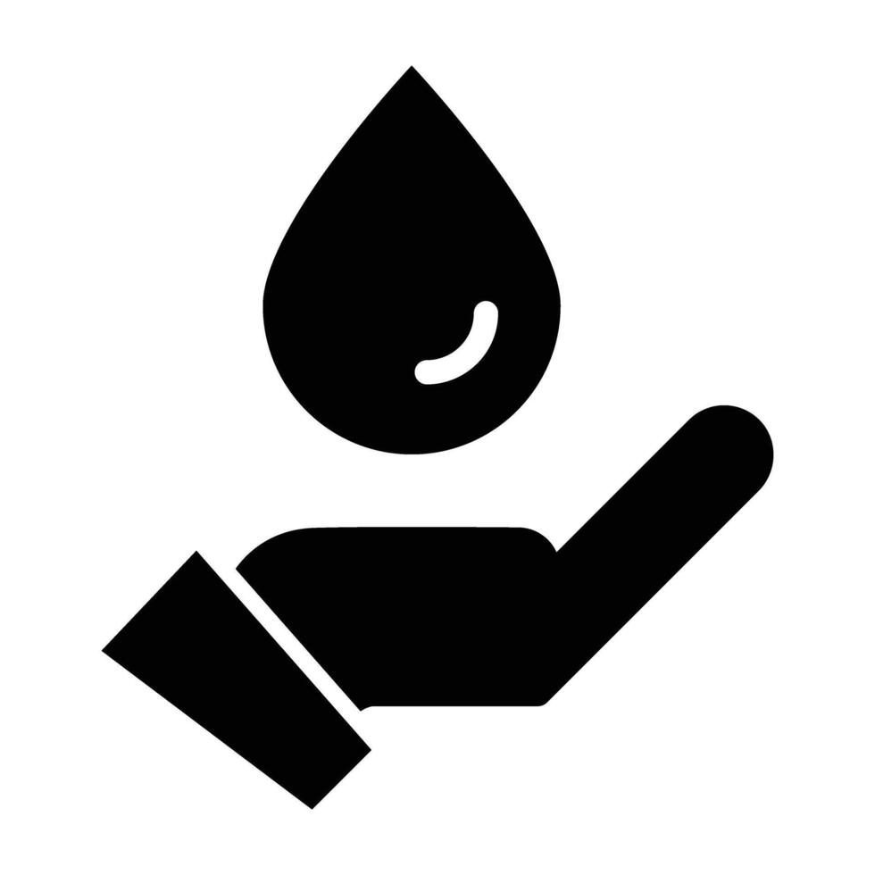 Save Water Glyph Icon Design vector