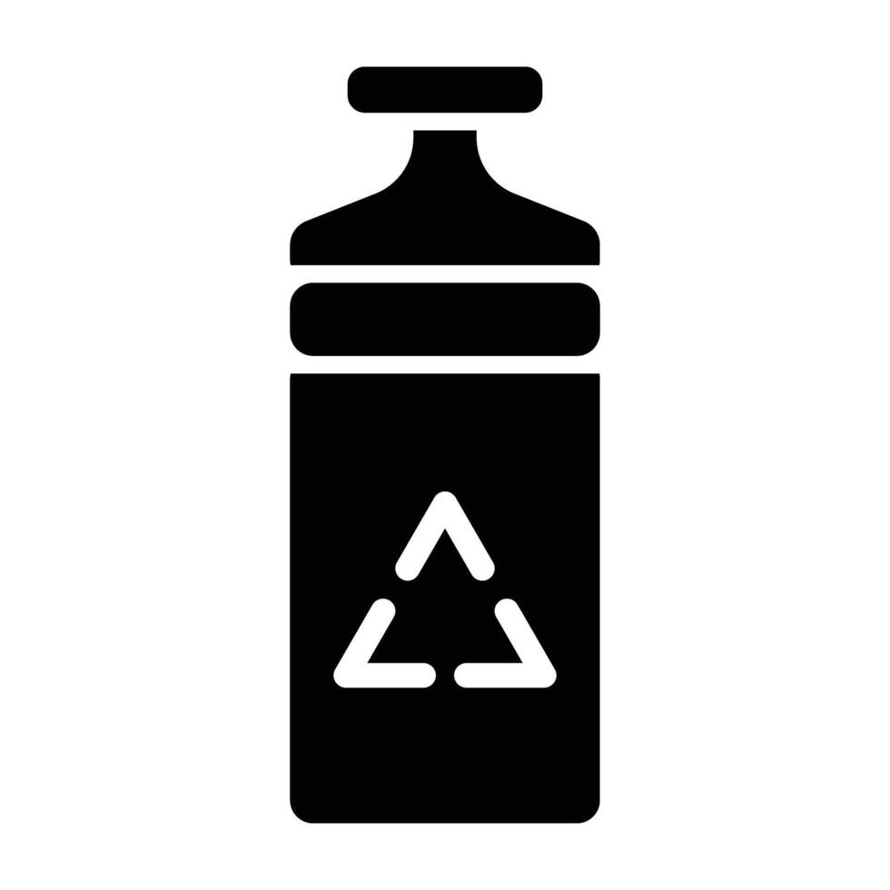 Bottle Recycling Glyph Icon Design vector