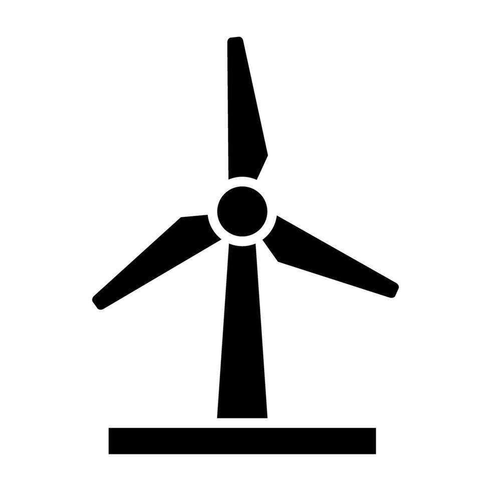 Wind Turbine Glyph Icon Design vector