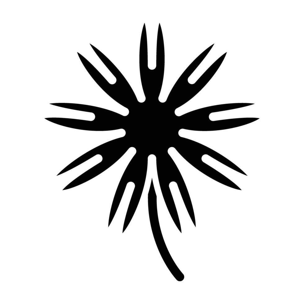 Flower Glyph Icon Design vector