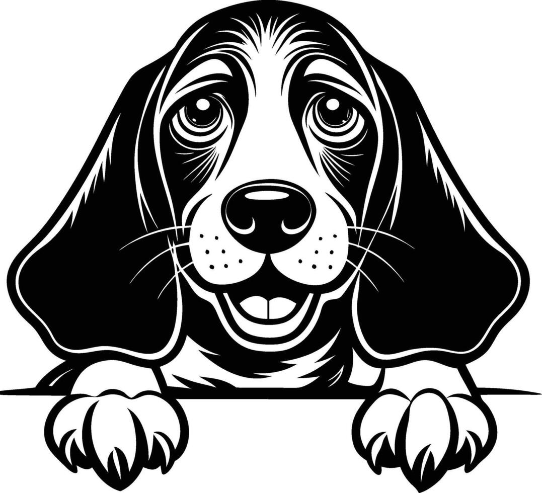 Beagle puppy on red vector