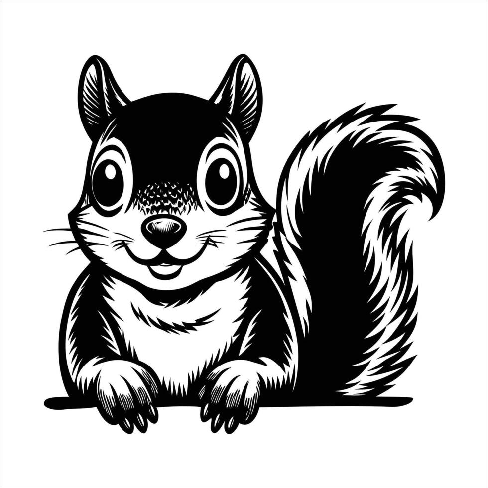 Fox Squirrel illustration vector