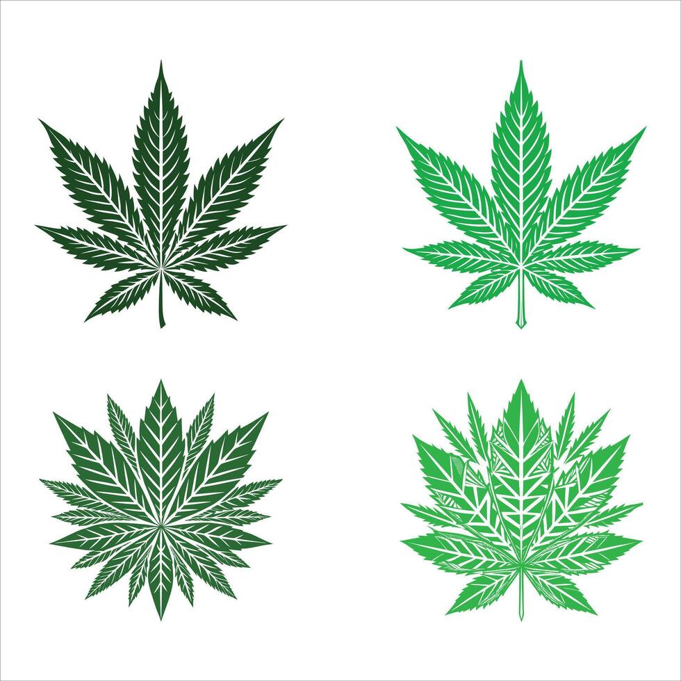 Cannabis leaf icon vector