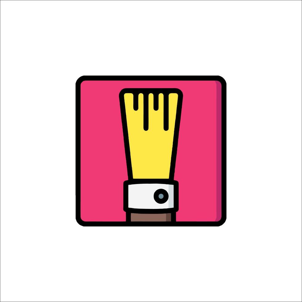 A brush icon on a pink square vector