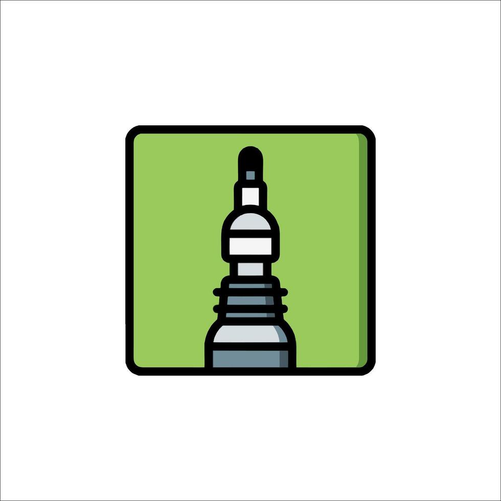 A small bottle of ink on a white background vector