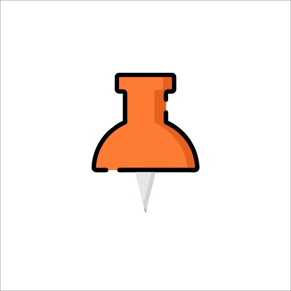 A pin with a red cap on it vector