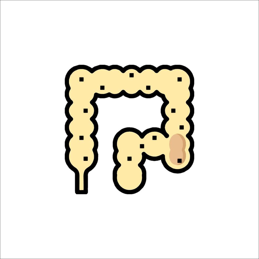 A cartoon illustration of a colon vector