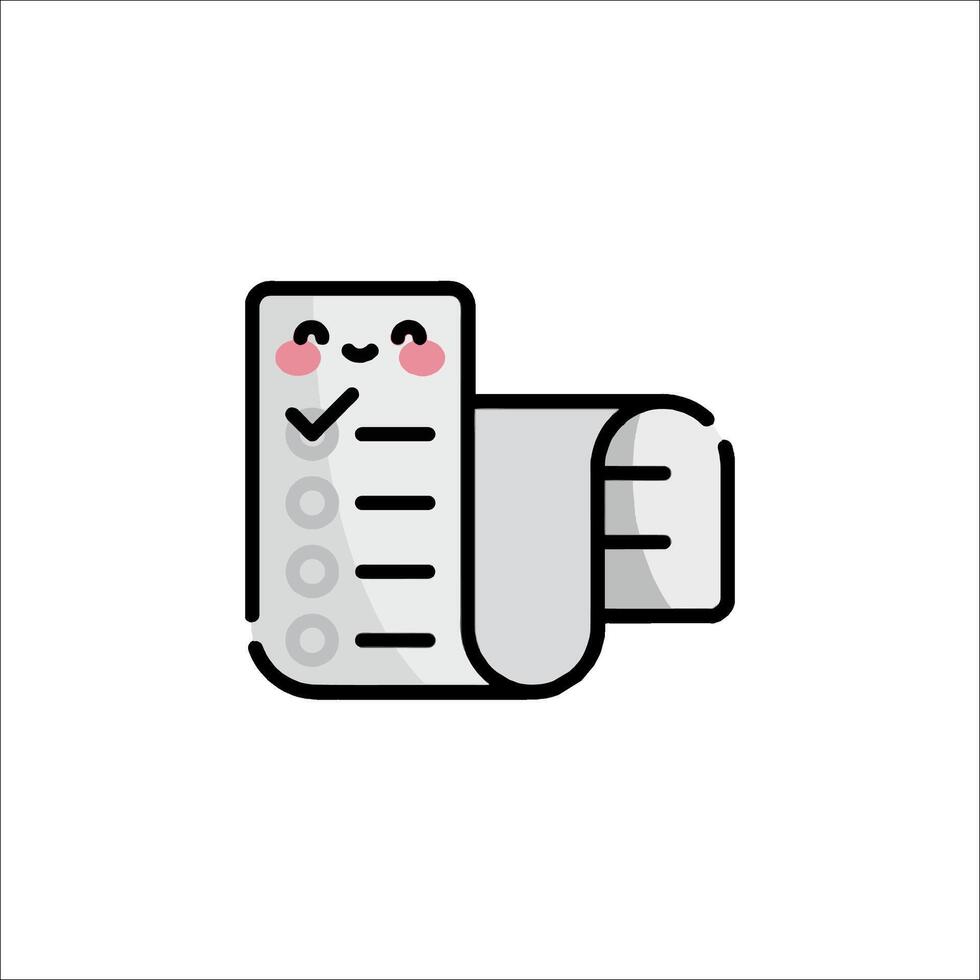 A cute little check box icon with a smiley face vector