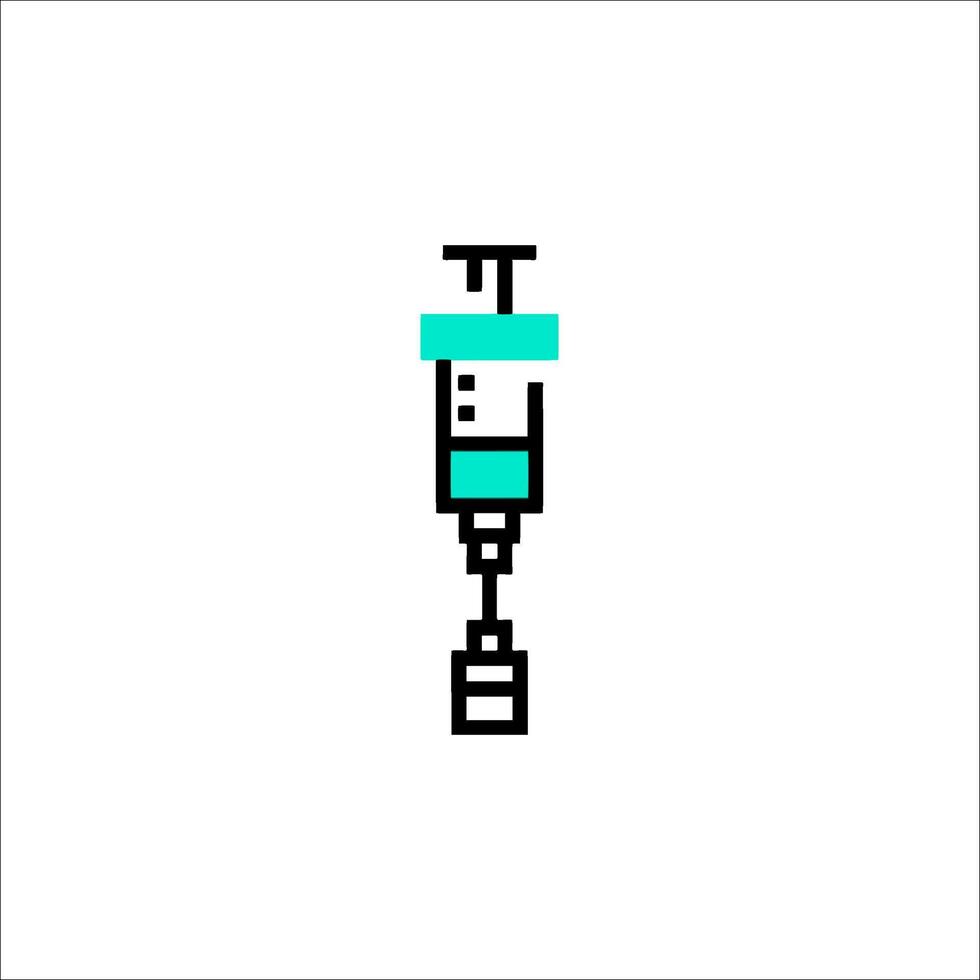 A pixel style icon of an injection vector