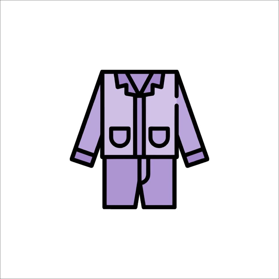 A purple suit and pants icon vector