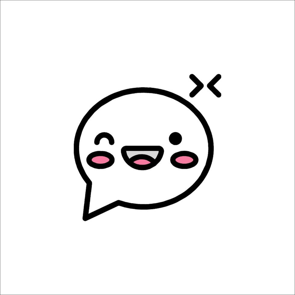 A cartoon smiley face with a pink nose vector