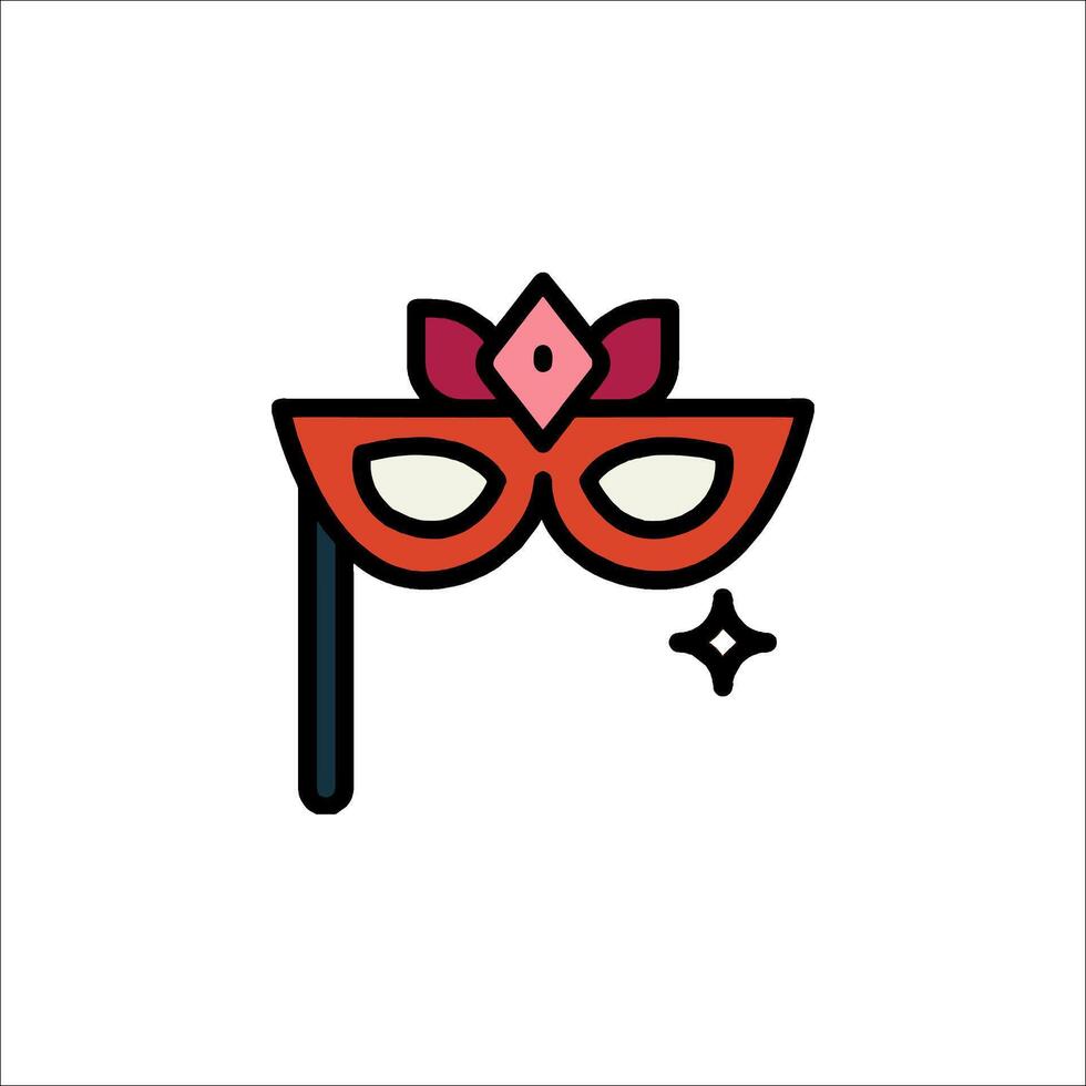 A mask with a flower on it vector