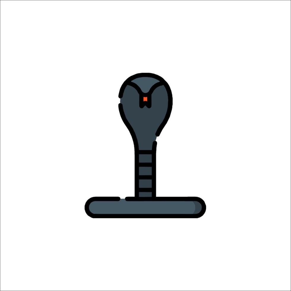 A snake is sitting on a pedestal vector