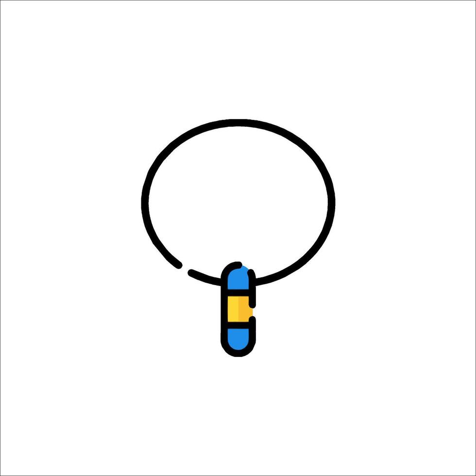 A blue and yellow clip on a white background vector