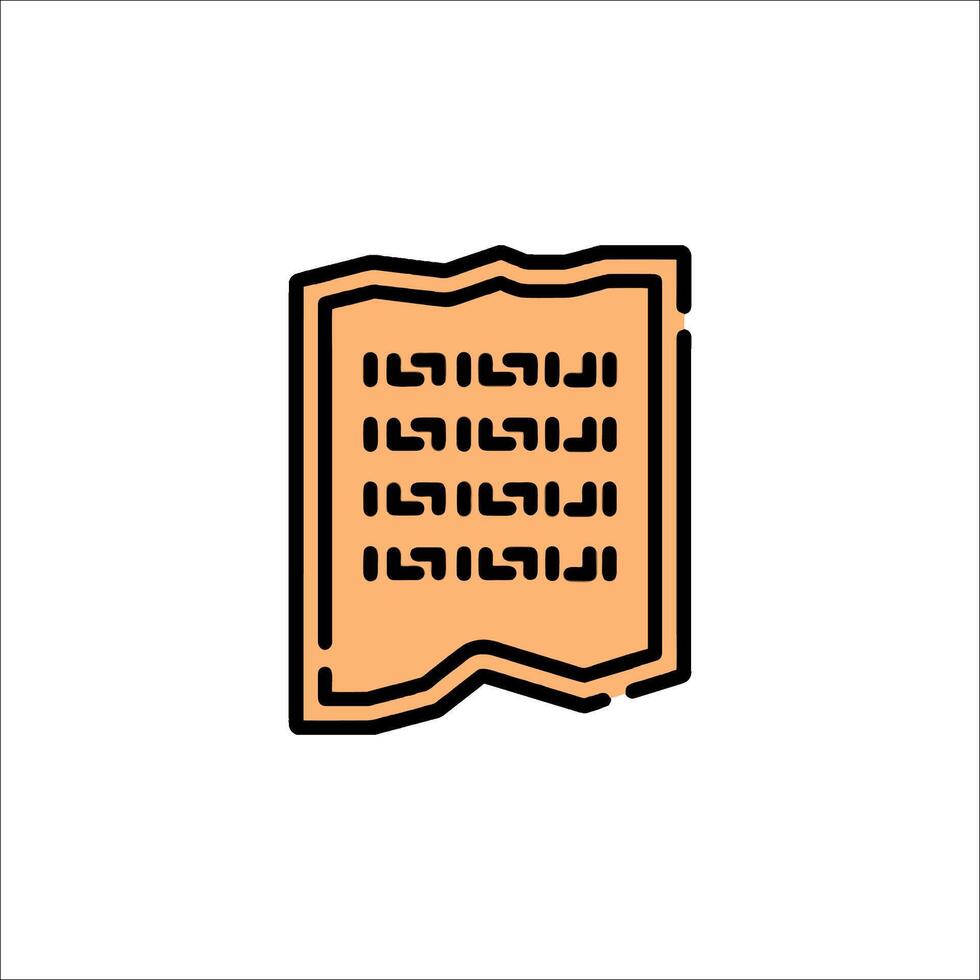 A black and orange sign that says ishi vector