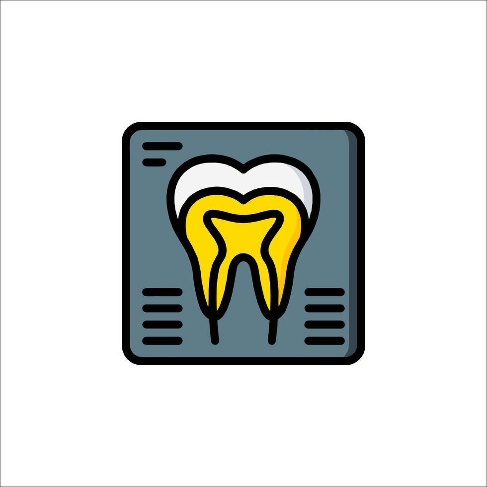 Tooth icon in a square box with a tooth in it vector