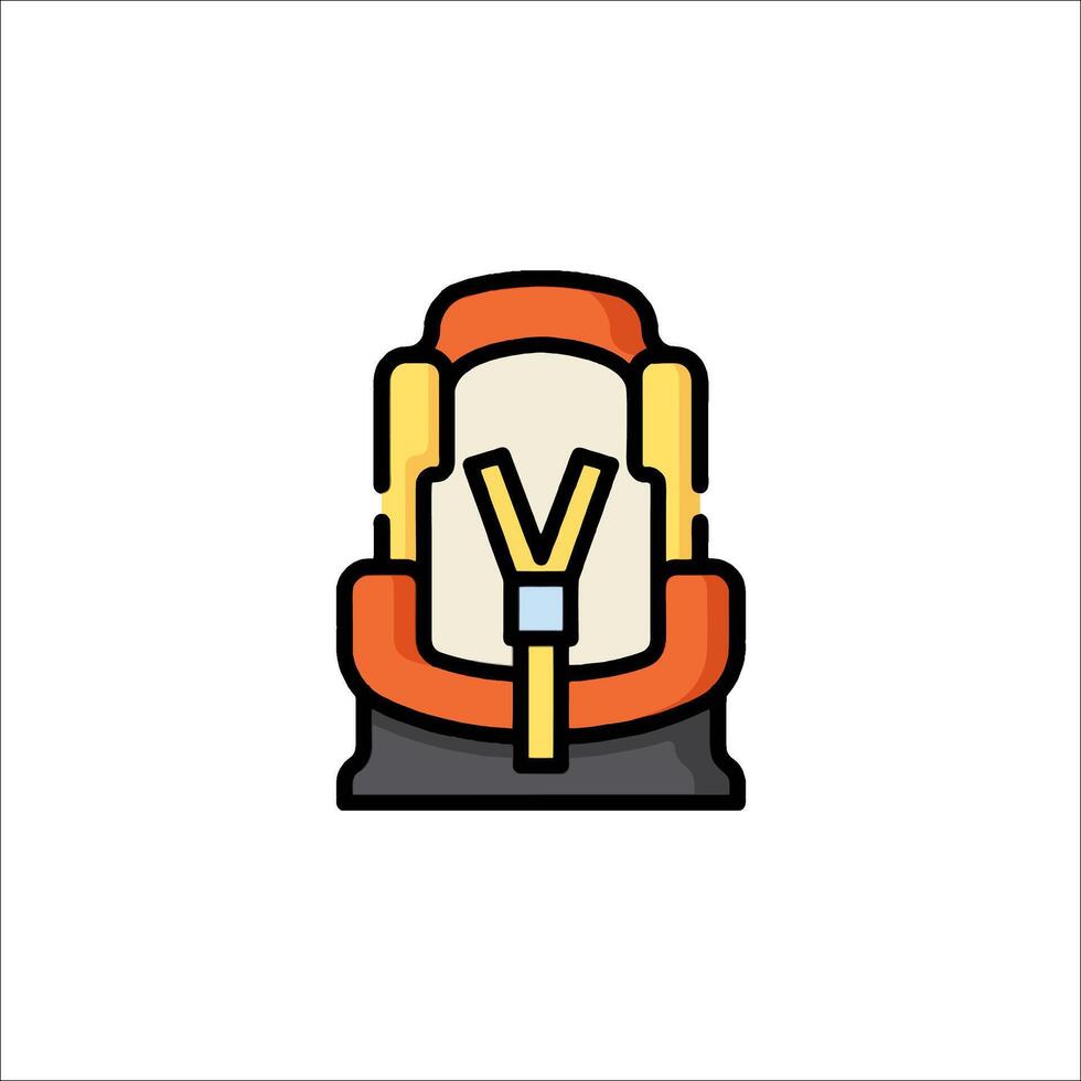 A backpack icon with a strap on it vector
