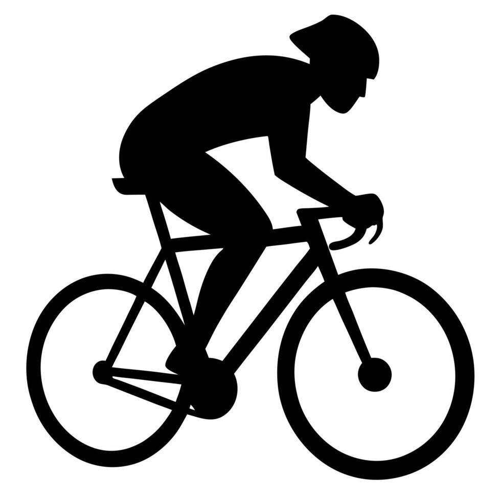 Top Cyclist Racing Silhouette for Creative Design Ideas vector