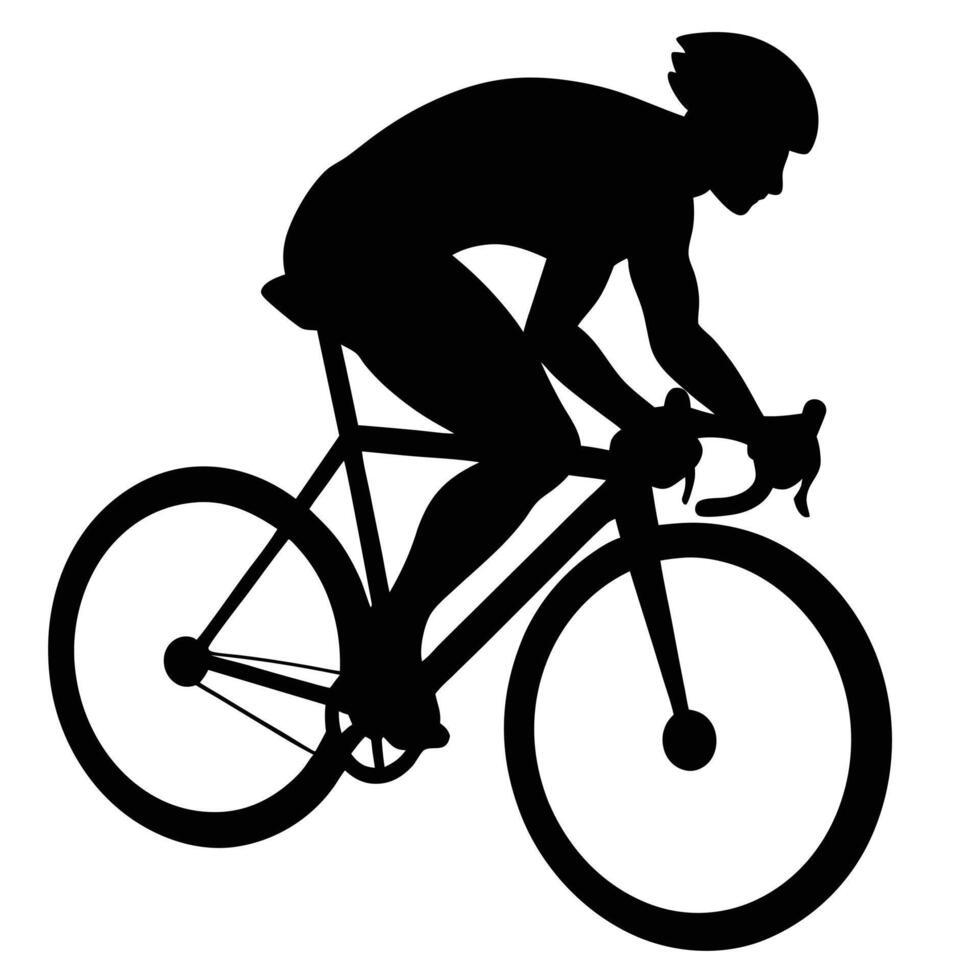 Best Cyclist Racing Silhouette for Your Design Needs vector