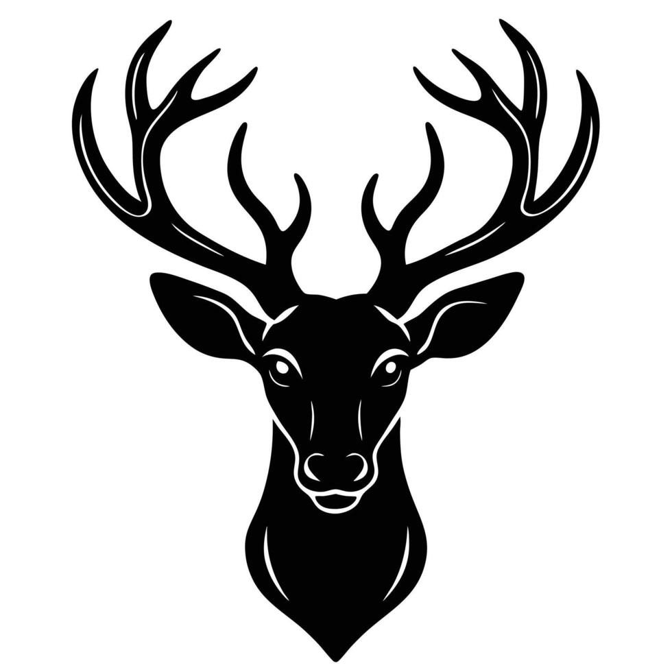 The Timeless Appeal of Deer Head Silhouette in Art and Design vector