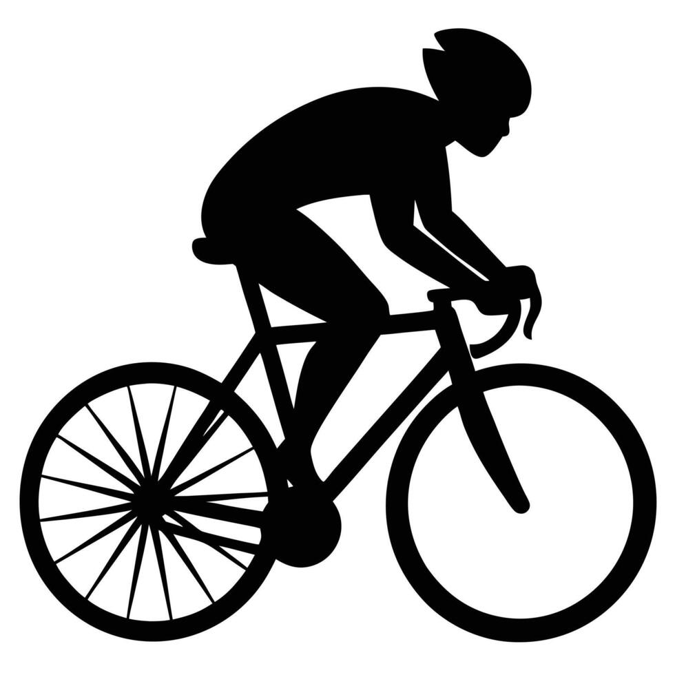 Stunning Cyclist Racing Silhouette Art for Inspiration vector