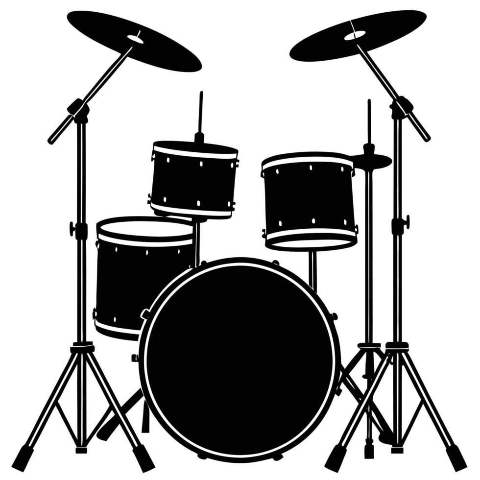 Iconic Drum Silhouette for Percussion and Sound Lovers vector