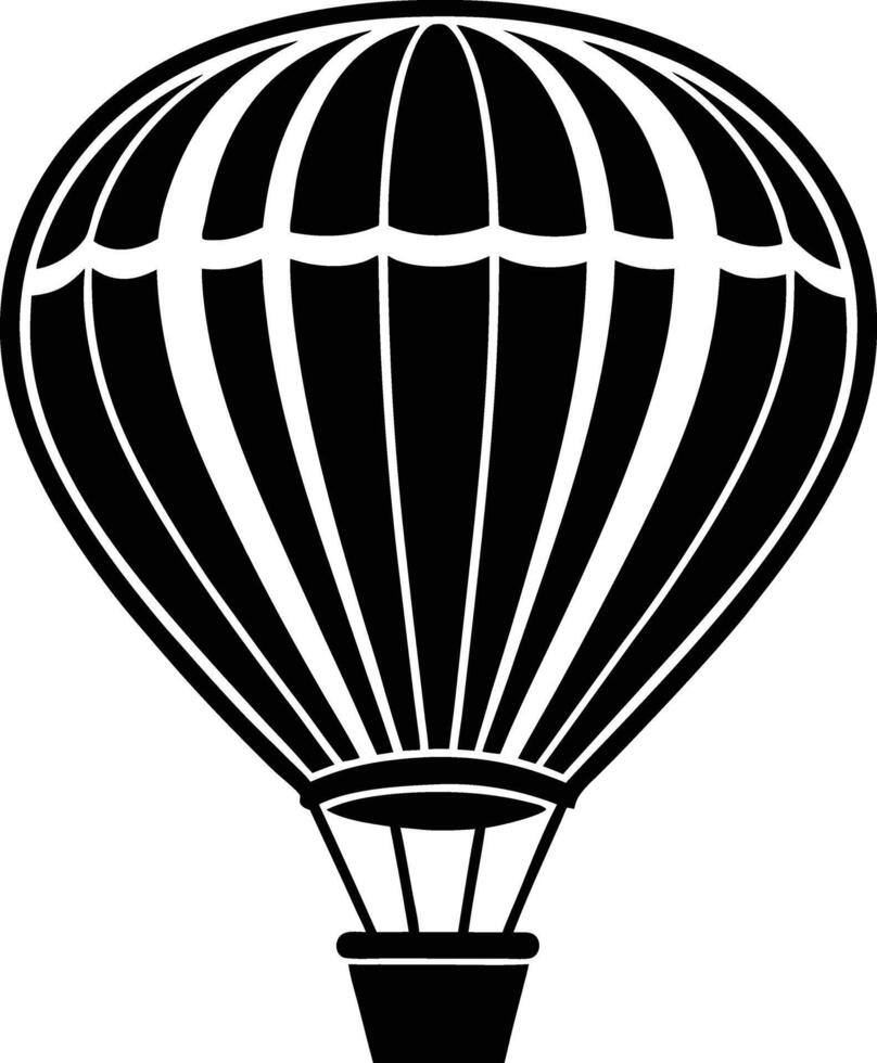 Striking Hot Air Balloon Silhouette for Posters and Branding vector