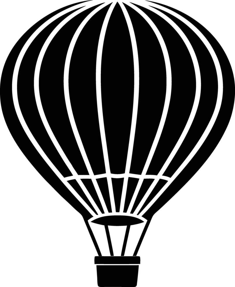 Whimsical Hot Air Balloon Silhouette for Fantasy and Adventure Graphics vector