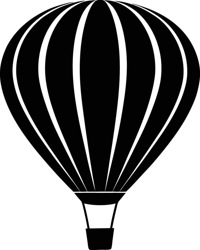 Peaceful Hot Air Balloon Silhouette for Dreamy Art Projects vector