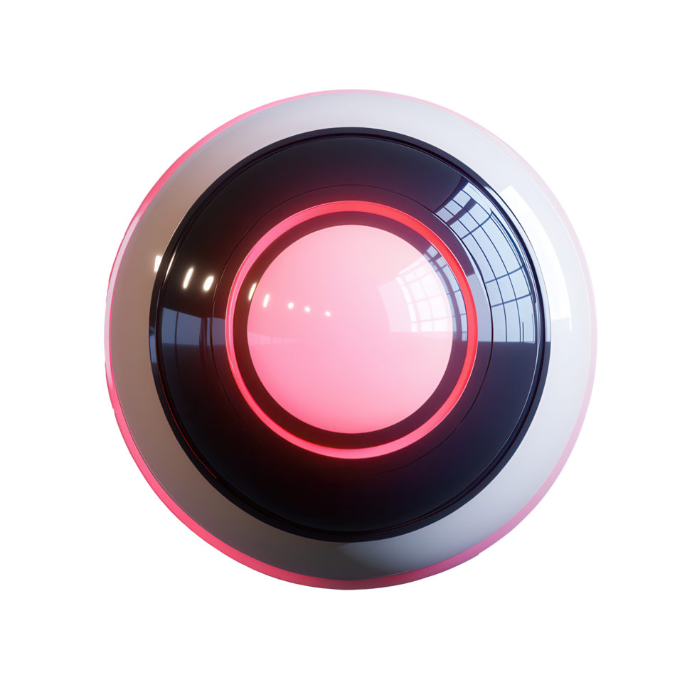 Abstract Camera 3d icon, Circular Design with Black Concentric Rings png