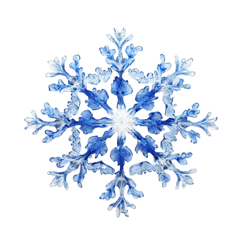 Watercolor Snowflake on Transparent Background png