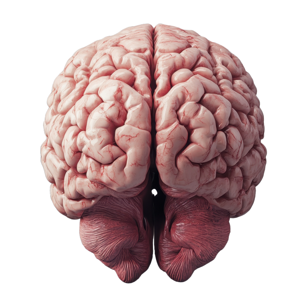 Human Brain Anatomy Detailed View Superior Perspective png