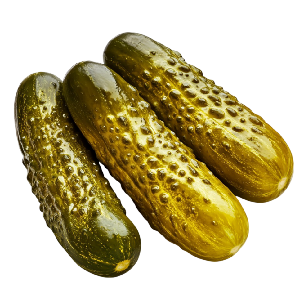 Three Cucumbers on Transparent Background png