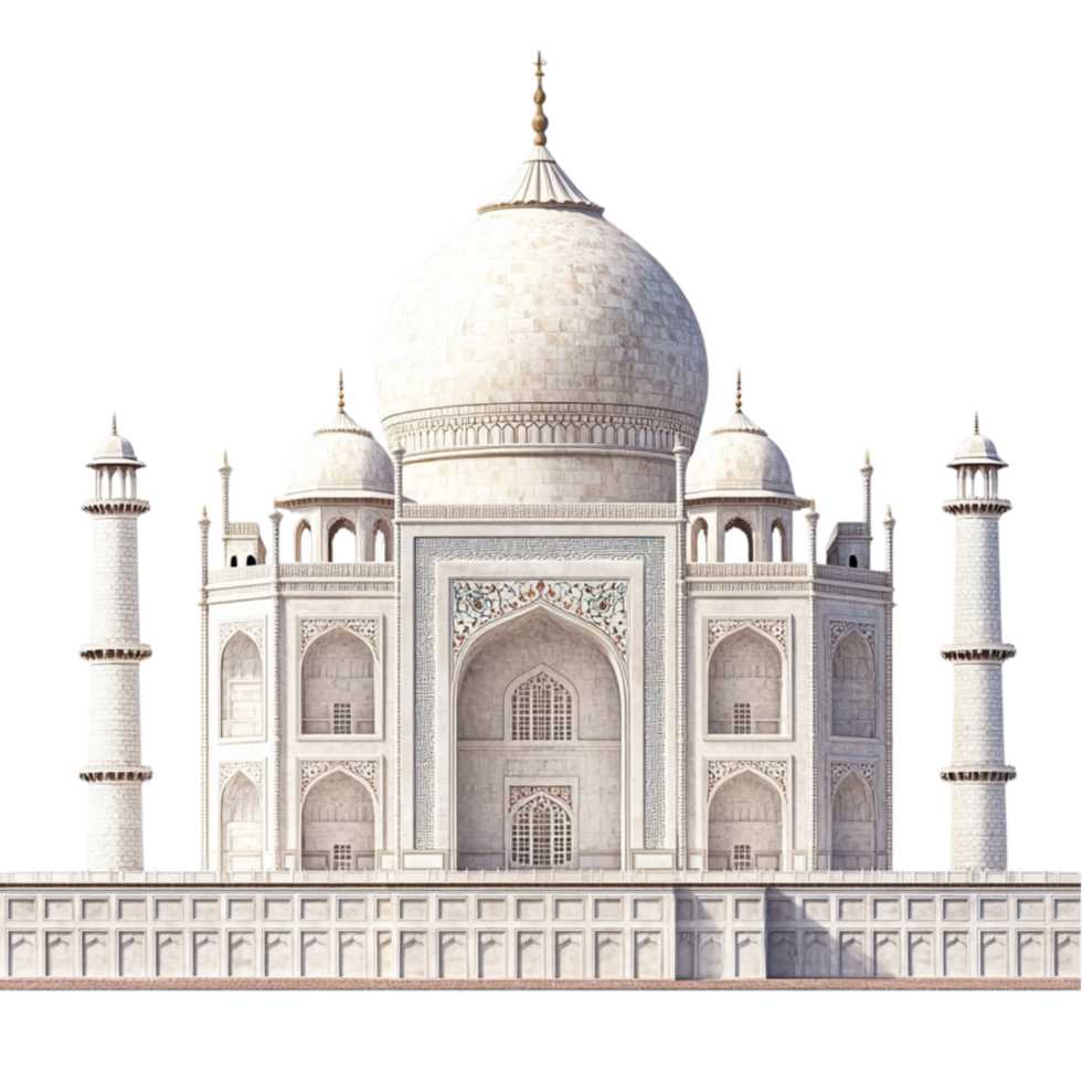 Taj Mahal Iconic Monument Front View png