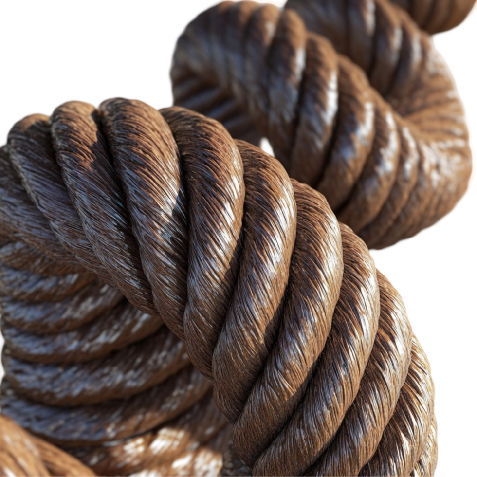Thick Brown Rope Coil png