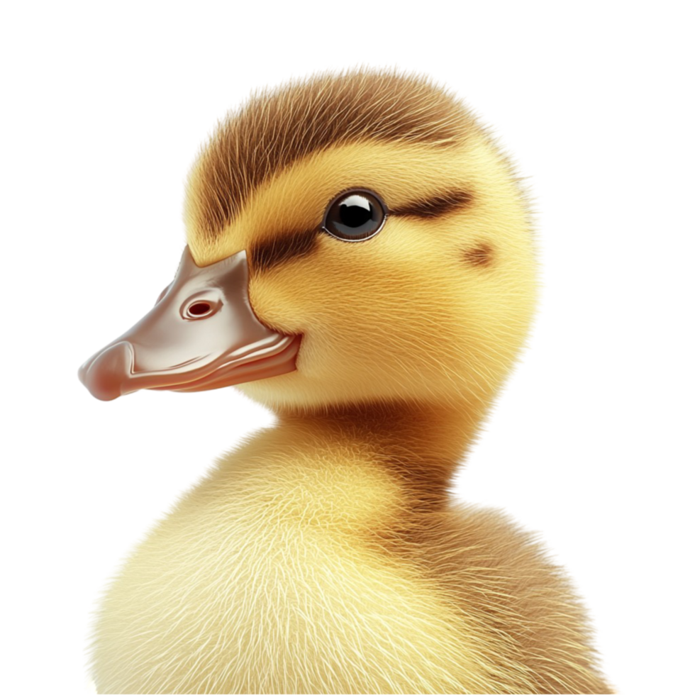 Adorable Duckling with Soft Yellow Feathers png