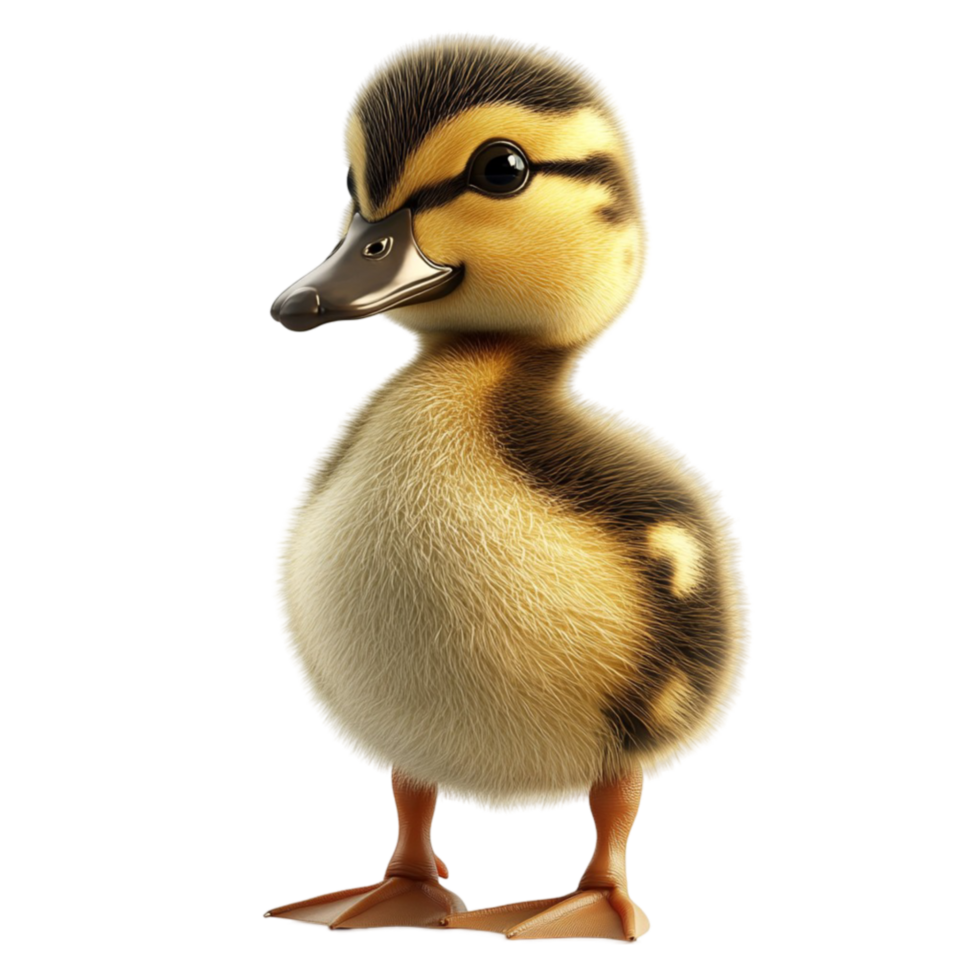 Cute Duckling with Soft Feathers and Innocent Look png
