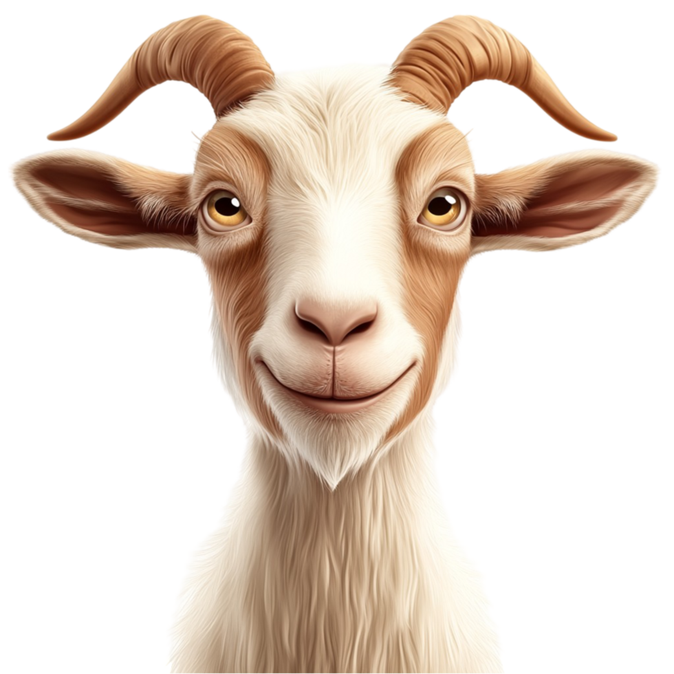 Cute Goat Smiling Close-Up png