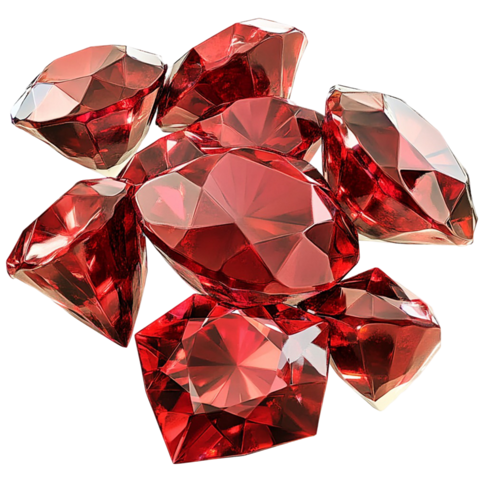 Sparkling Ruby Gemstones png