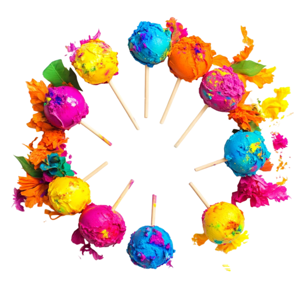 Colorful Cake Pops png