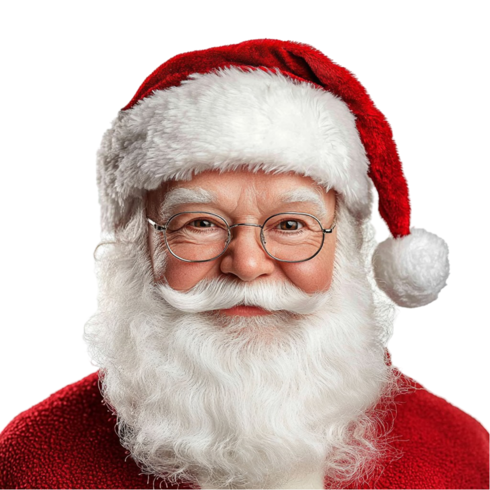 Smiling Santa Claus with a White Beard png