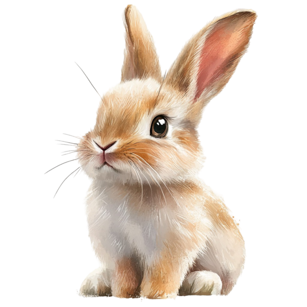 Cute Brown Bunny Sitting png